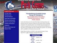 Tablet Screenshot of packfootballcamps.com